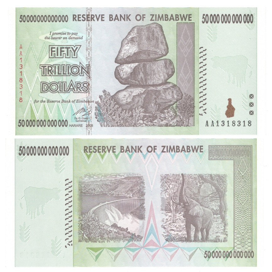 Зимбабве 50 000 000 000 долларов 2008 год фото 1