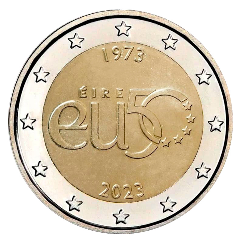 2 евро Ирландия 2023 - 50 лет вступления Ирландии в ЕС фото 1