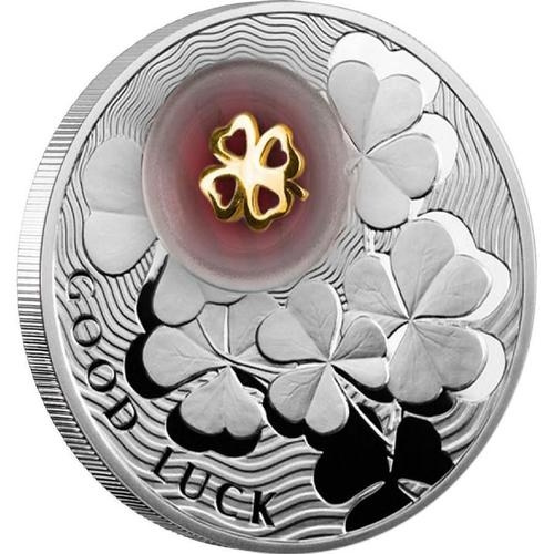 Монета на удачу - Четырехлистный клевер, 2 доллара, о. Ниуе, 2012 год фото 1