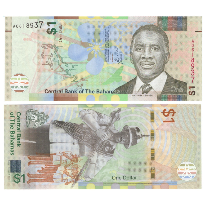 Багамы 1 доллар 2017 год фото 1