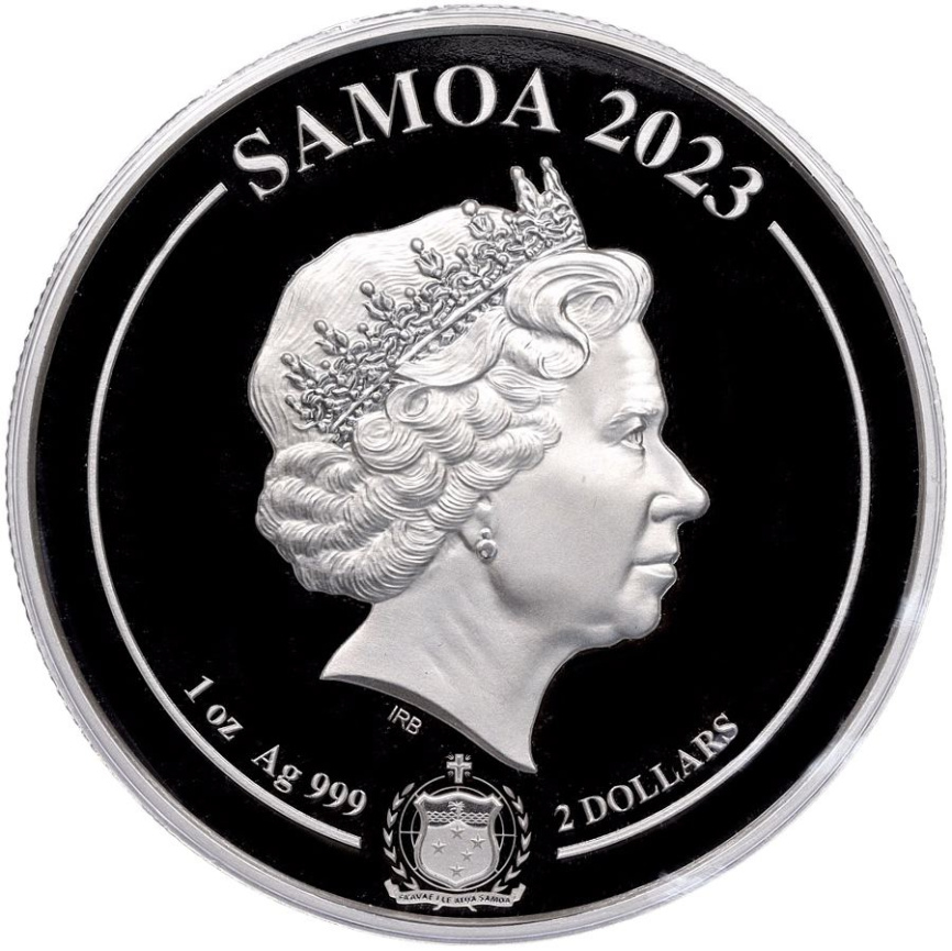 Орел - Самоа, 2 доллара, 2023 год фото 2