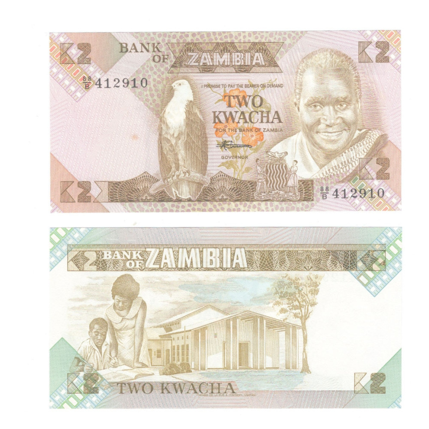 Замбия 2 квача 1988 год фото 1