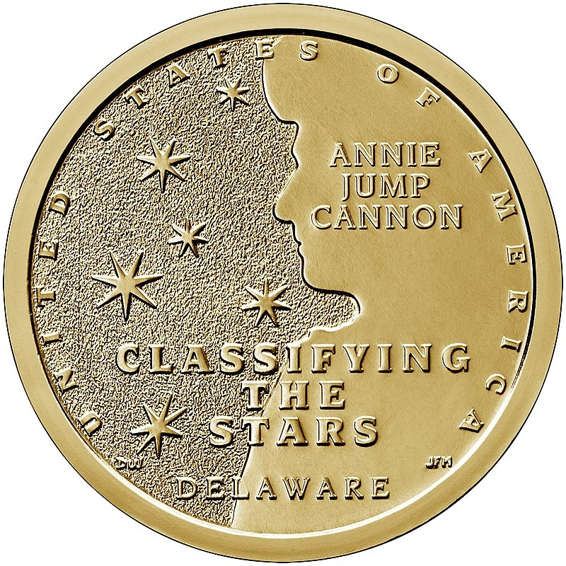 Американские инновации "Классификация звезд, Энни Кэннон (Делавэр)" - 1 доллар, 2019 год, США фото 1
