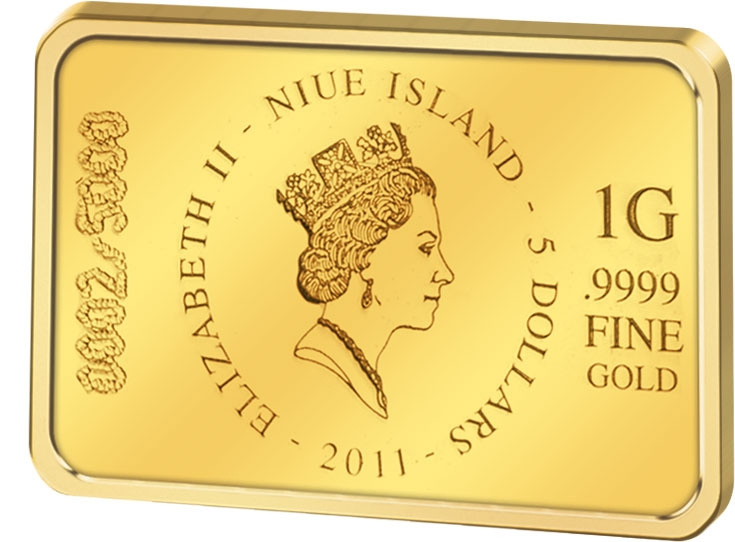 Золотая монета с бриллиантом - ДЕТЕНЫШ ТИГРА - о.Ниуэ, 2011 год, 5 долларов фото 2
