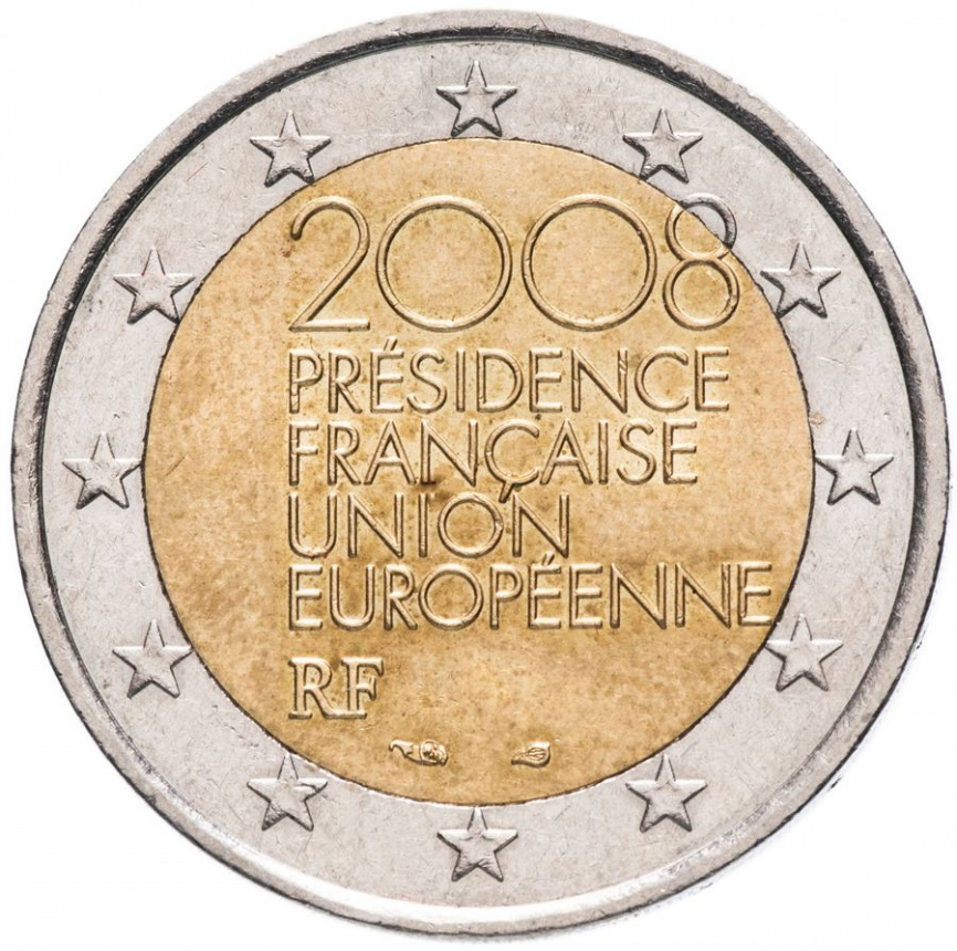 2 евро Франция 2008 - Председательство Франции в Совете ЕС (XF) фото 1