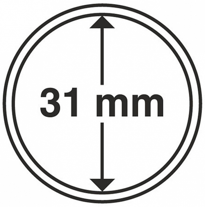 Капсула для монет диаметром 31 мм - Leuchtturm фото 1