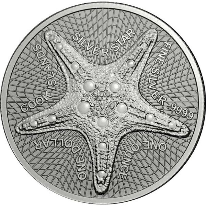 Морская звезда - о.Кука, 1 доллар, 2019 год фото 1