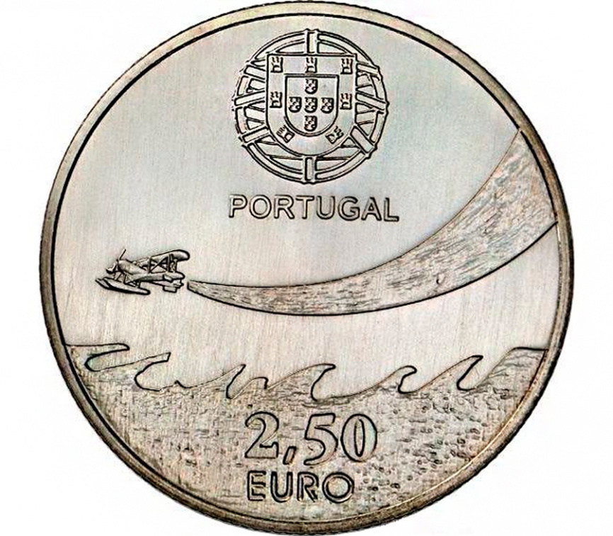 100 лет военной авиации - Португалия | 2,5 евро | 2014 год фото 2