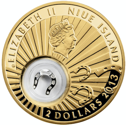 Монета на удачу ПОДКОВА - 2 доллара, о. Ниуэ фото 2