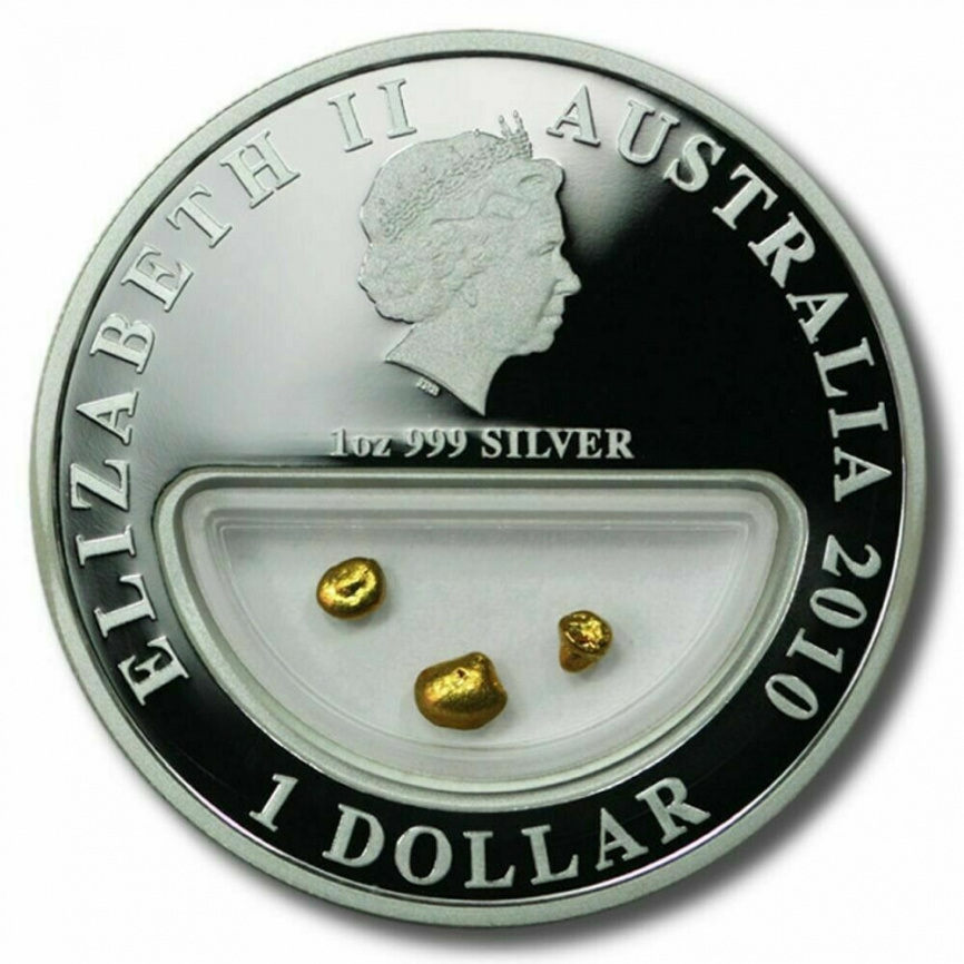 Сокровища Австралии | Монета с самородками золота фото 2