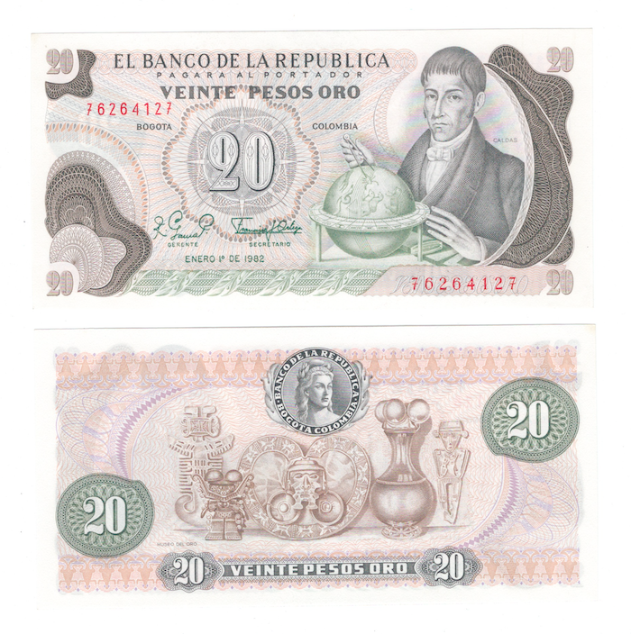 Колумбия | 20 песо | 1966-1983 год фото 1
