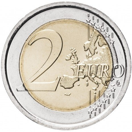 30 лет еврофлагу - 2 евро, Италия, 2015 год фото 2