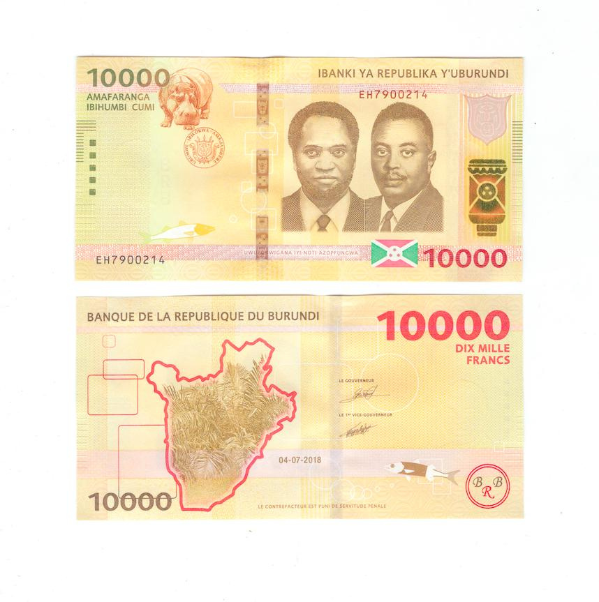Бурунди 10000 франков 2018 год фото 1