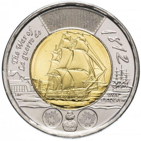 Корабль "Фрегат Шеннон" - 2 доллара 2012 год, Канада фото 1