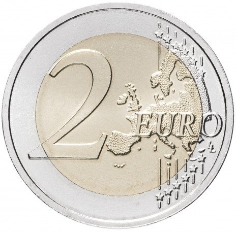 Аист - 2 евро, Латвия, 2015 год фото 2