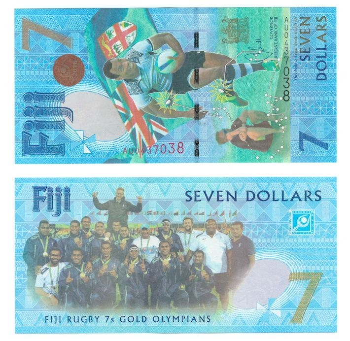 Фиджи | 7 долларов | 2016 год | Регби юбилейная фото 1