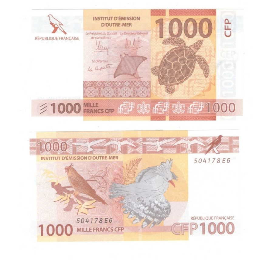 Французские Тихоокеанские Территории 1000 франков 2014 год фото 1