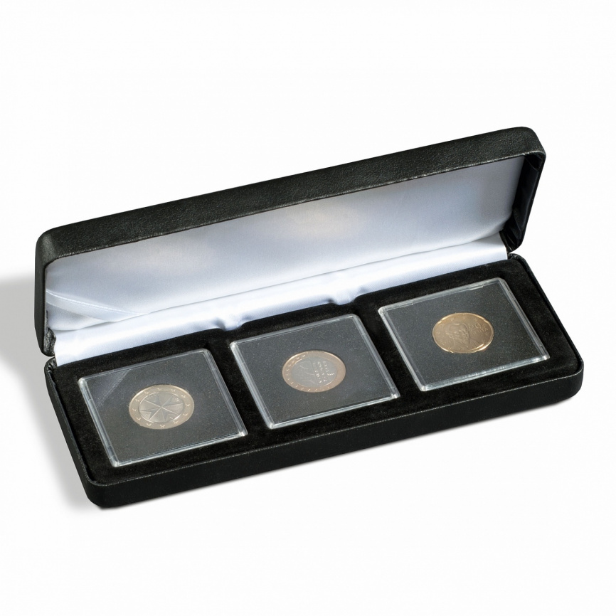 Подарочный футляр (коробка) для монет, формат NOBILE на 3 монеты фото 1