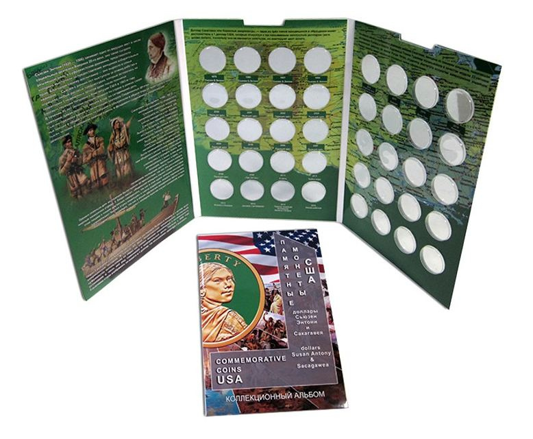 Альбом для монет США "Сакагавея" капсульный фото 2
