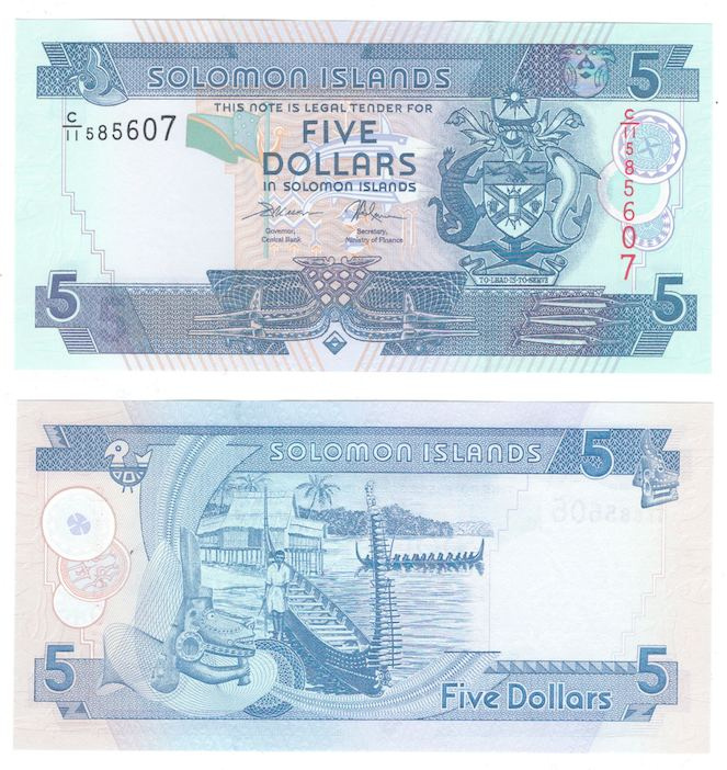 Соломоновы острова 5 долларов 2004-2018 гг фото 1