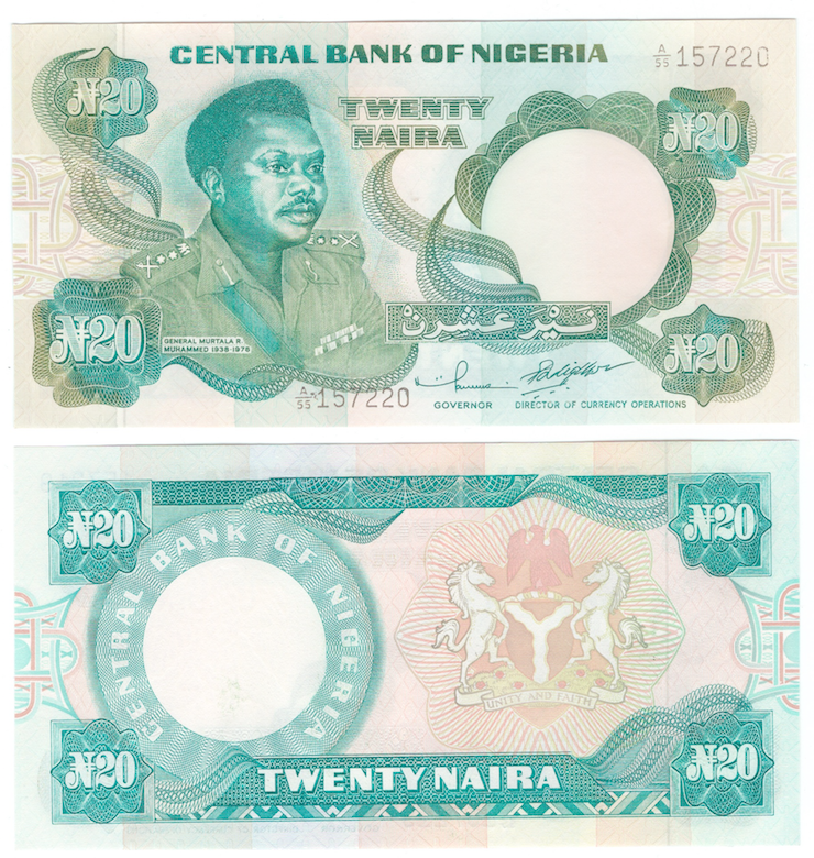 Нигерия 20 найра 1978 год фото 1