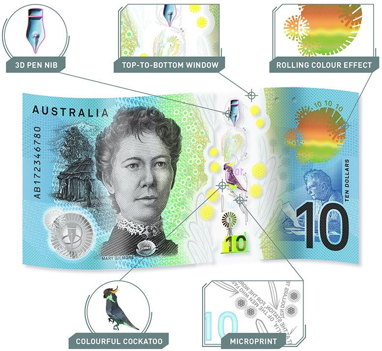 Австралия 10 долларов 2017 год (полимер) фото 2