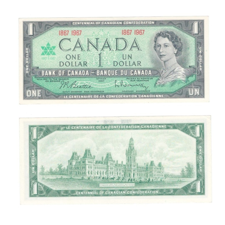 Канада 1 доллар 1967 год фото 1