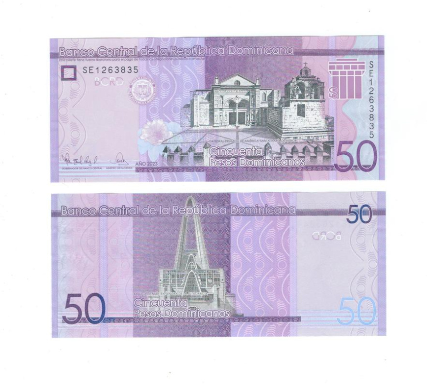 Доминикана 50 песо 2017-2023 гг фото 1