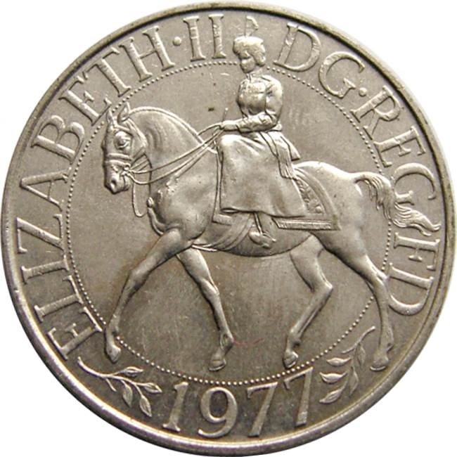 Cеребряный юбилей царствования Елизаветы II - 25 пенсов, Великобритания, 1977 год фото 1