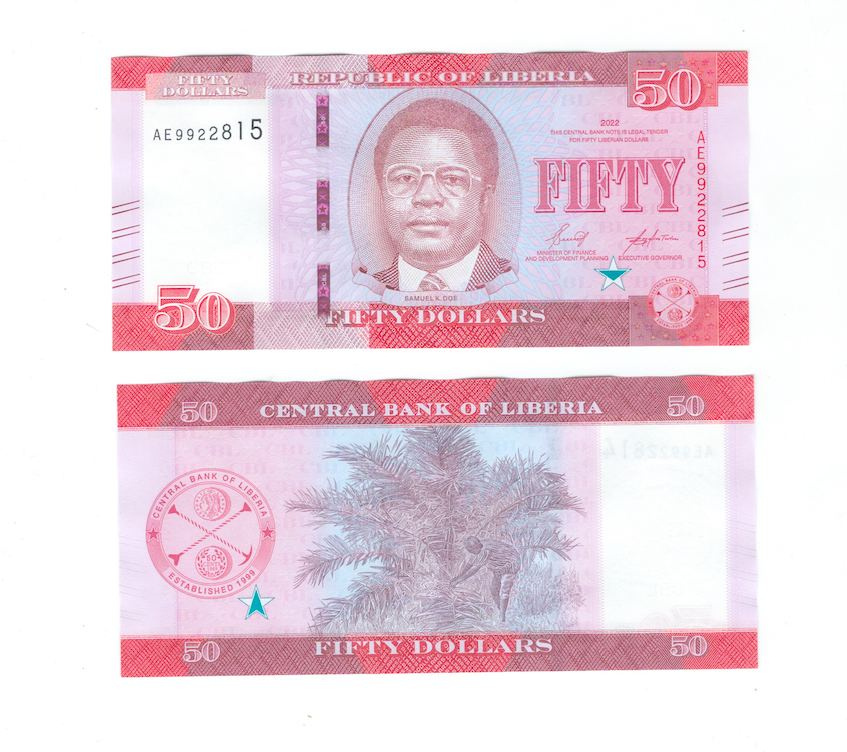 Либерия 50 долларов 2022 год фото 1
