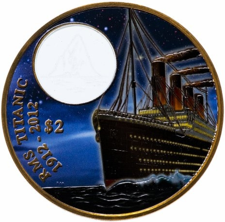 Титаник (разновидность 2) - 2 доллара, Британские Виргинские острова, 2012 год фото 1