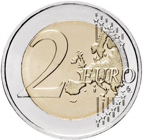30 лет еврофлагу - 2 евро, Франция, 2015 год фото 2