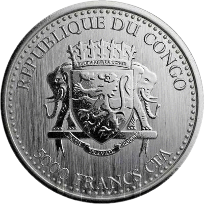 Горилла, 5000 франков, Конго, 2018 год фото 2