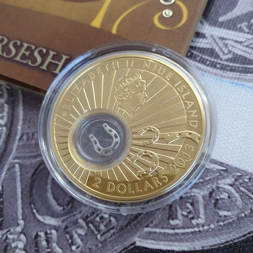 Монета на удачу ПОДКОВА - 2 доллара, о. Ниуэ фото 4