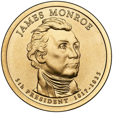 №5 Джеймс Монро 1 доллар США 2008 год фото 1