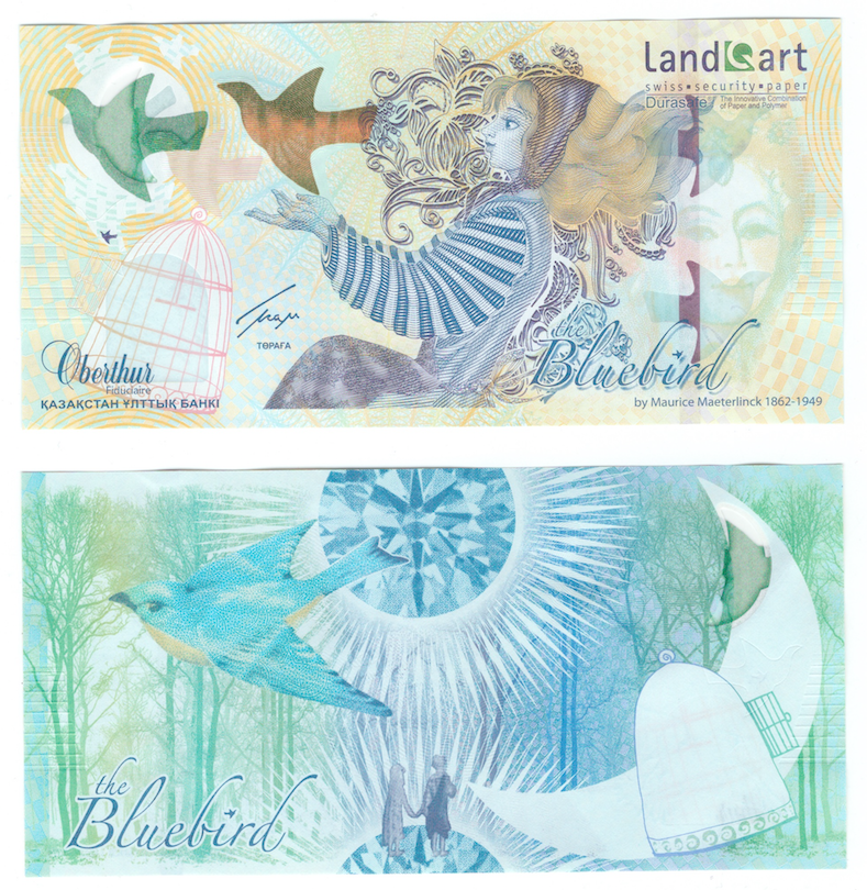 Тестовая банкнота - Bluebird (Блуберд) (разновидность - птица) фото 1