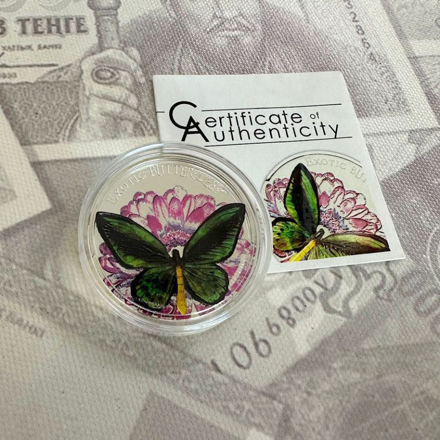 Экзотическая бабочка 3D - 5 долларов, Токелау 2012 фото 2