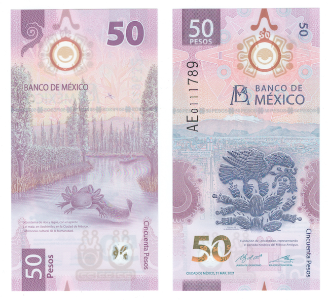 Мексика 50 песо 2021 год фото 1