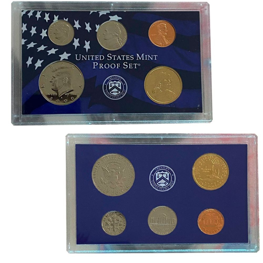 Набор монет США 2000 год в планшете фото 1