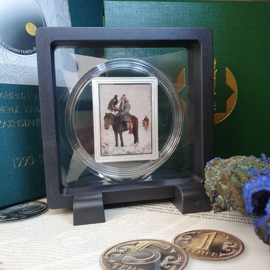 Серебряная монета Беркутчи (Абылхан Кастеев) - 500 тенге фото 3