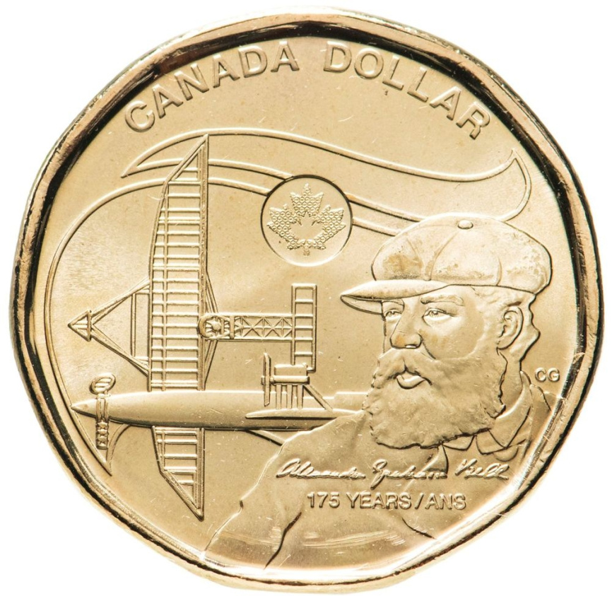 175 лет со дня рождения Александра Грейама Белла  - Канада, 1 доллар, 2022 год фото 1