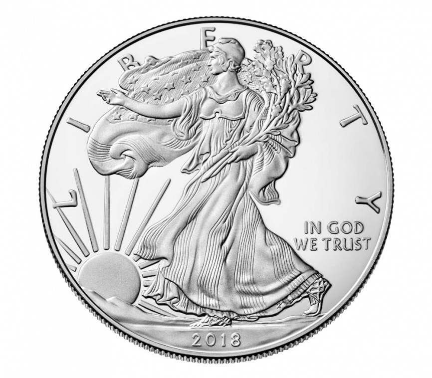 Серебряный доллар - Шагающая Свобода (Американский орел) фото 1