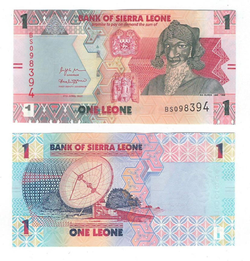 Сьерра-Леоне 1 леоне 2022 год фото 1