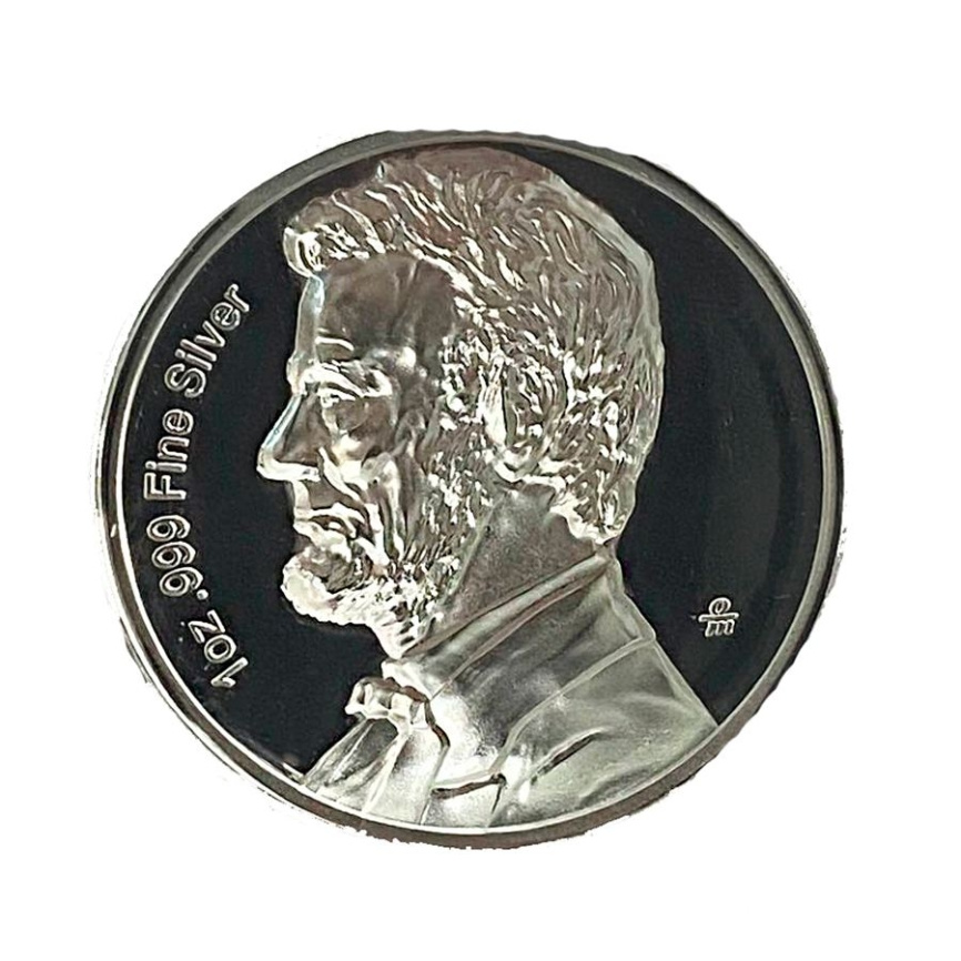 Раунд США Абраам Линкольн, выпуклая - серебро 1 унция фото 2