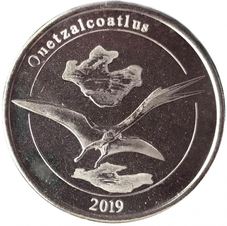 Кетцалькоатль, Динозавры - 1 франк, Майотта, 2019 год фото 1