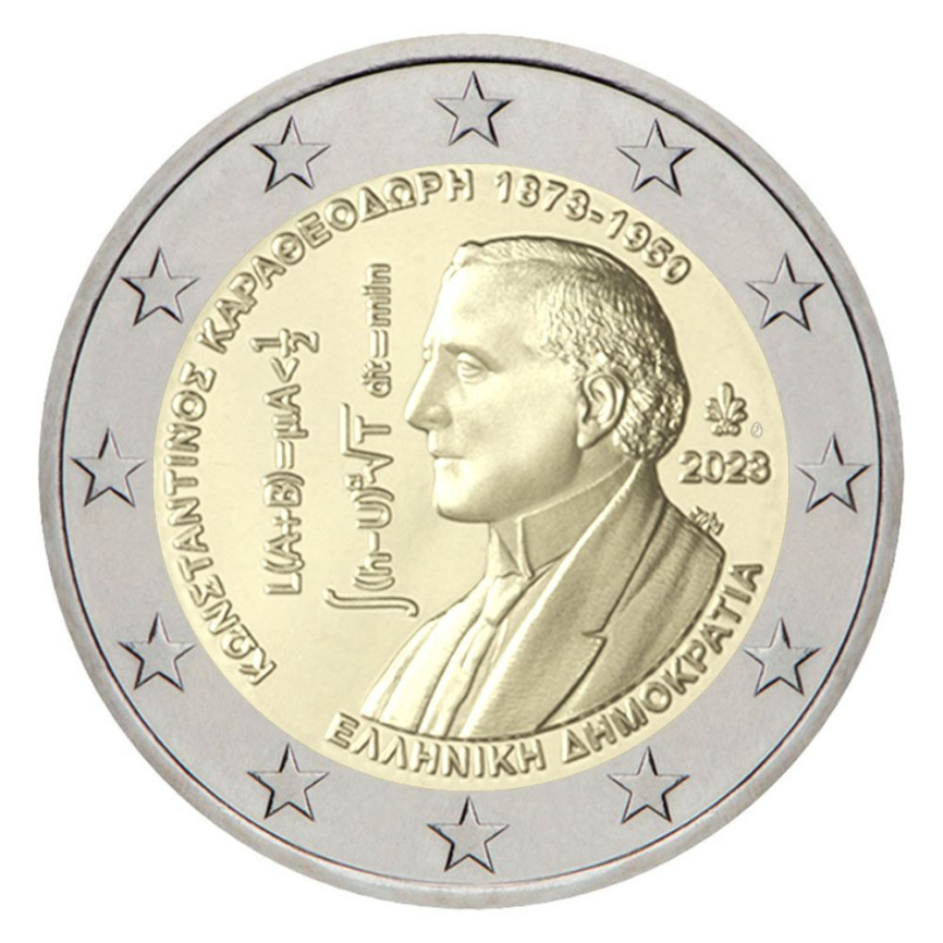2 евро Греция 2023 - 150 лет со дня рождения Константина Каратеодори фото 1