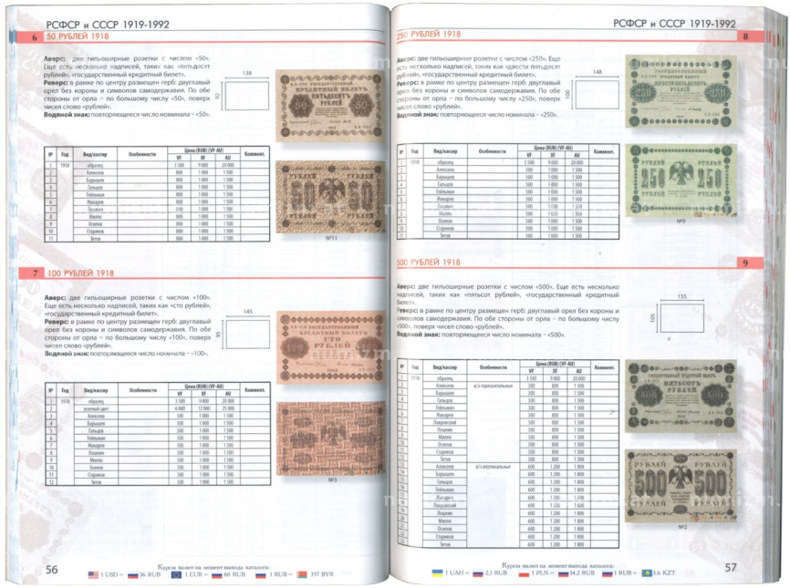Каталог банкнот от Российской Империи до Российской Федерации 1769-2017 гг фото 2