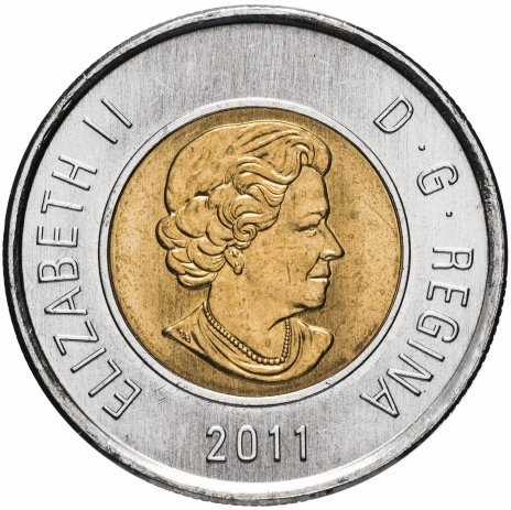 Тайга - половина суши Канады, 2 доллара 2011 год, Канада фото 2