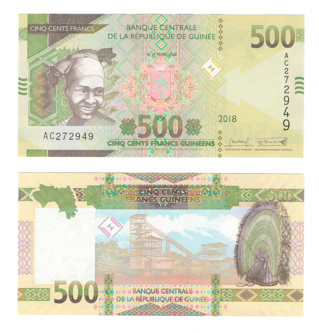 Гвинея | 500 франков | 2018 год фото 1