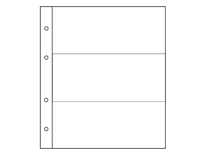 Лист для банкнот на 3 ячейки (формат Numis) фото 1